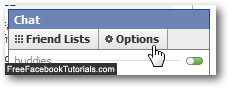 Access Facebook Chat options