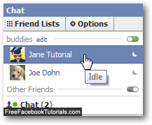 Show Online Friends & Hide Offline Friends in Facebook Chat