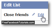 Change the name of a friends list in Facebook Chat