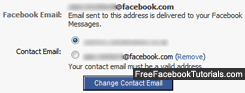 Change Facebook email address