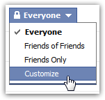 Configure custom privacy settings in your Facebook profile