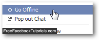 Go offline for Facebook Chat client