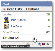 See which friends are available to chat on Facebook