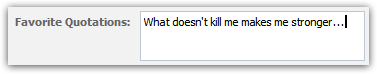 Add a quote on your Facebook profile
