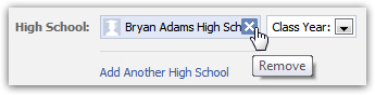 Delete or remove a high school name from your public Facebook profile