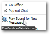 Enable and turn on Facebook Chat sounds