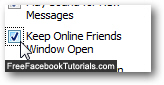 Force the Facebook Chat window to stay open and visible