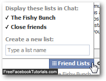Friends lists for Facebook Chat